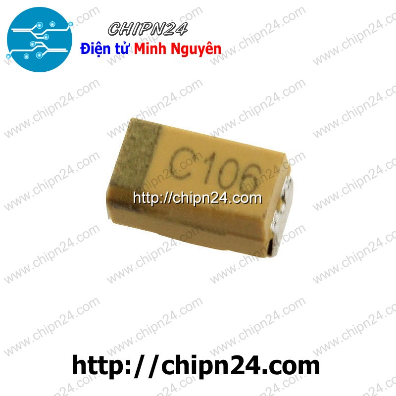 [4 CON] (KX) Tụ dán Tantalum 3216 10uF 16V 106C (kích thước 3.2x1.6mm)