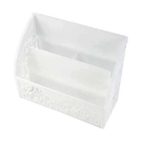 Daiso Khay Đứng Trắng Regaria Wide Partition Stand White 16.4cm x 7.5cm x 13.2cm