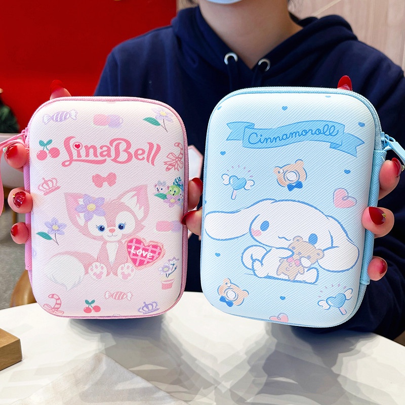 Hộp Cứng Hình Cinnamoroll Linabell Dễ Thương Đựng Dây Cáp Sạc Tai Nghe