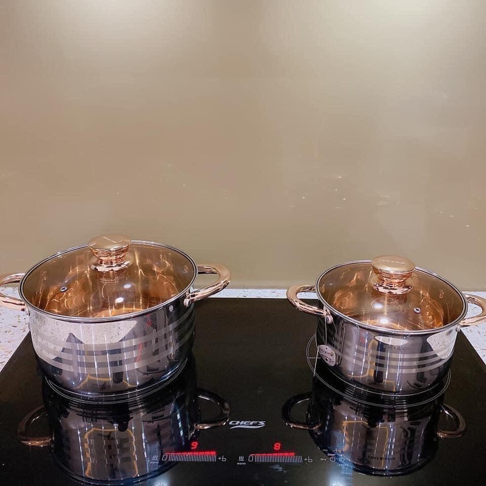 Bộ Nồi Và Chảo 6 Món Vung Kính [ Engelberg/ Chef&amp;Chef ]