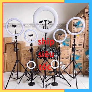 Đèn livestream 26 30 33 36cm và chân 2m1 hỗ trợ chụp ảnh, bán hàng