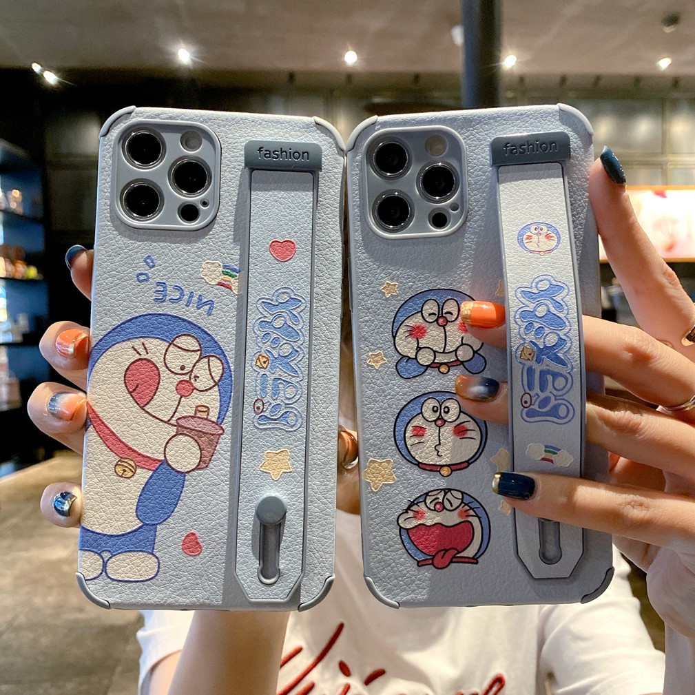 Ốp Lưng In Hình Doraemon Có Dây Đeo Xinh Xắn Cho Iphone 12 Pro Max 11 Pro Max Xs Max Xr X 7 8plus 6 6s Plus