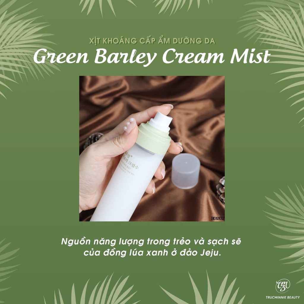 Xịt Khoáng Cấp Ẩm Dưỡng Da Mầm Lúa Mạch Green Barley Cream Mist So’Natural