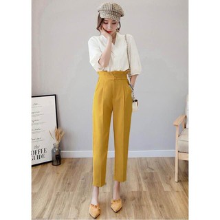 Quần Baggy Nữ Cạp Bèo Siêu Cao