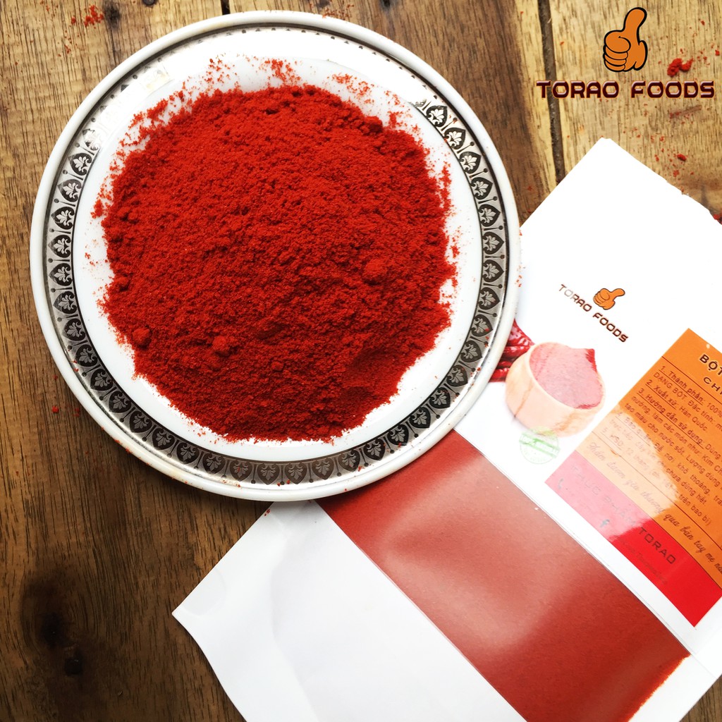 Bột ớt Hàn Quốc làm kim chi gói 100g, ớt bột Hàn Quốc loại mịn, bột ớt Hàn Quốc làm mì cay chiết gói nhỏ tiện lợi