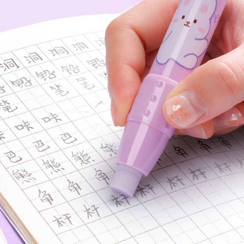 Gôm Tẩy Dạng Nhấn Thu Gọn Được Không Để Lại Dấu Vết Hình Hoạt Hình Dễ Thương