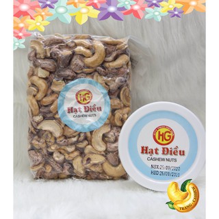 [GIÁ SỈ] 500gr hạt điều rang muối vỏ lụa loại vỡ ÉP CHÂN KHÔNG (EP500)