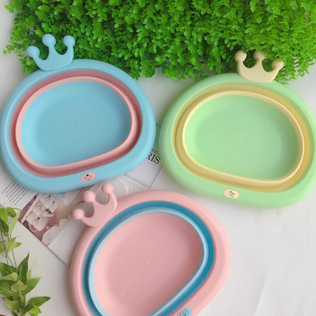 Chậu gấp gọn hình vương miện kute cho bé