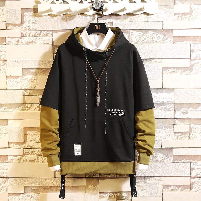 Áo hoodie nam đen một mảnh in chữ | BigBuy360 - bigbuy360.vn