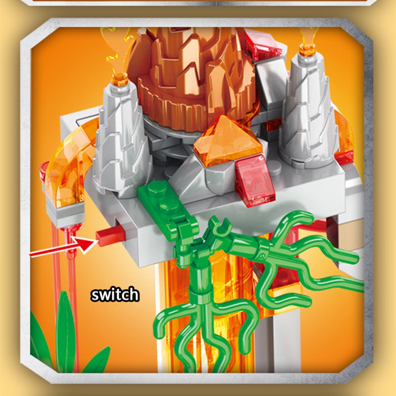 Bộ 535 mảnh đồ chơi lắp ráp SLUBAN minecraft hình ngôi nhà cây xanh phong cách Jurassic độc đáo sáng tạo