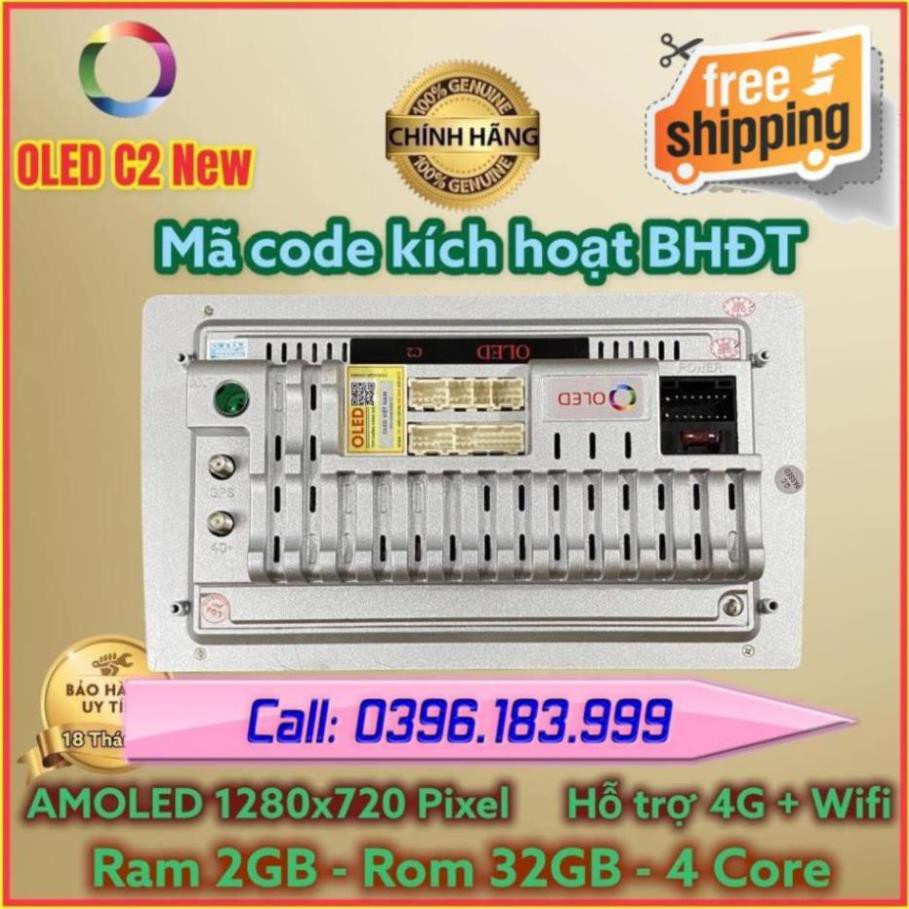 Màn hình Android OLED C2 New Theo Xe Mazda 2 2006   2013, 9 inch kèm dưỡng và jack nguồn zin