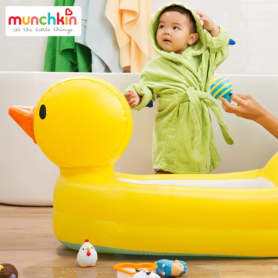 Chậu tắm phao vịt vàng Munchkin ⭐ HÀNG CHÍNH HÃNG ⭐ Cực đáng yêu cho bé