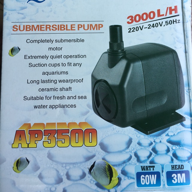 [RẺ VÔ ĐỊCH] Máy bơm nước hồ cá AP3500