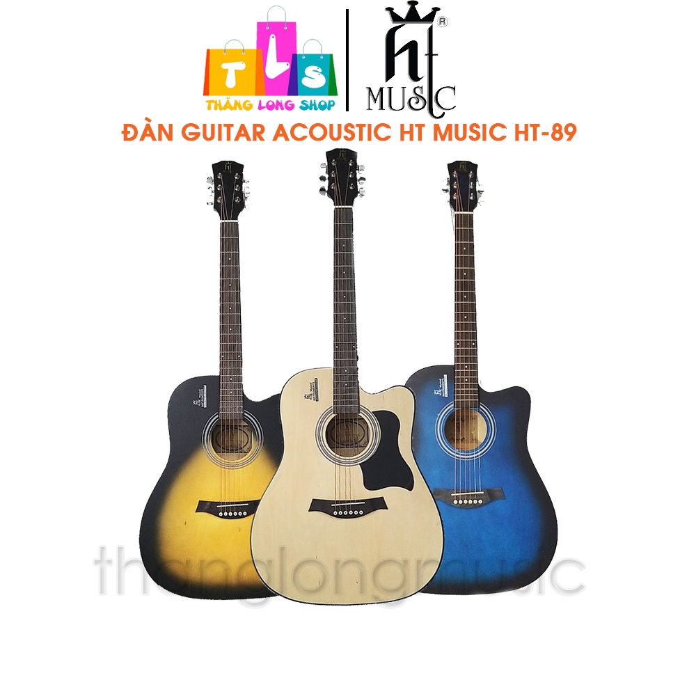 [Đàn guitar giá rẻ] Đàn Guitar Acoustic HT-Music HT89 (dáng D Cutaway) Có Ty Chỉnh Cần