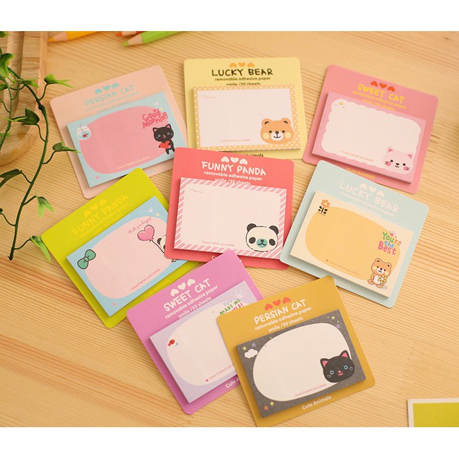 Combo 50 Tập Giấy Nhớ Cute - Giấy Nhớ Xinh - Giấy Note