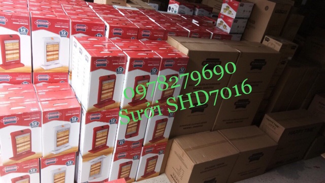 [HÀNG MỚI 2020] LINH KIỆN BÓNG SƯỞI ĐIỆN 3 BÓNG HALOGEN SUNHOUSE SHD7016 ĐỎ CÓ QUAY VÀ SƯỞI QUẠT THÂN CAO SHD7006