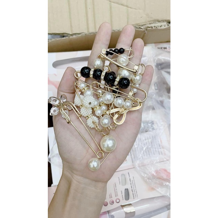 Set 13 phụ kiện ghim cài áo quần nhiều mẫu