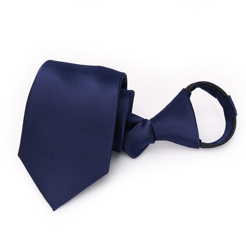 Cà Vạt Nam Bản Rộng 8cm Màu Xanh Navy Có Khóa Kéo Thời Trang Công Sở