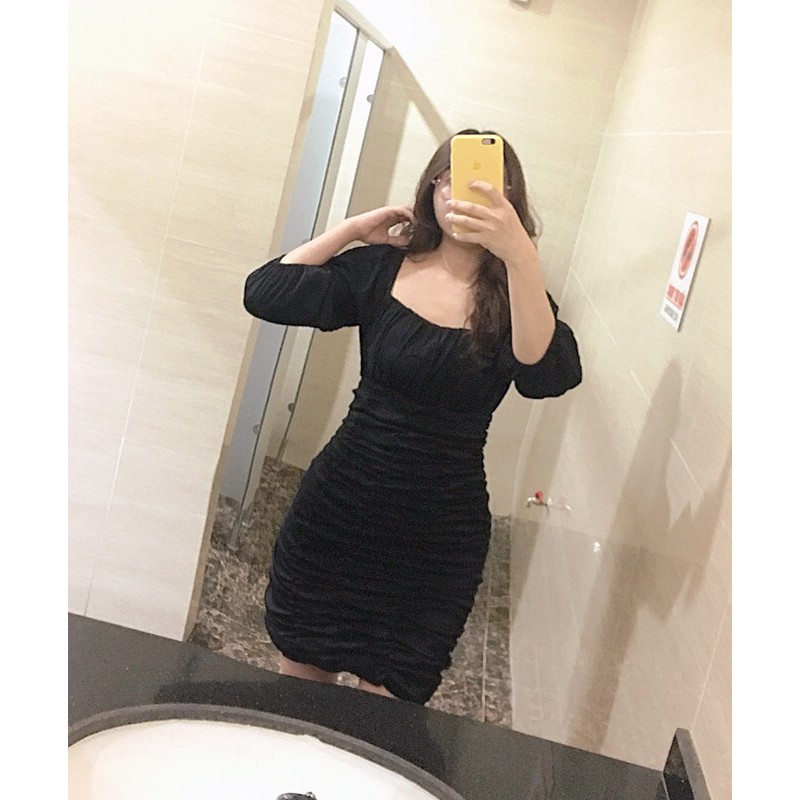 Váy body nhún thân