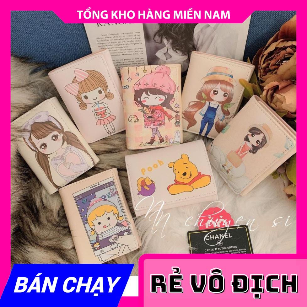 VÍ NGẮN CHIBI DỄ THƯƠNG ⚡ẢNH THẬT⚡ VÍ HOẠT HÌNH ⚡ VÍ GẤP NGẮN  MY