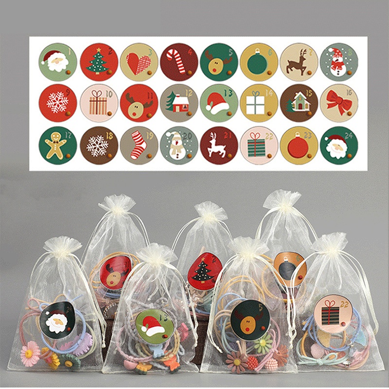 Nhãn Dán Trang Trí Giáng Sinh In Chữ Merry Christmas