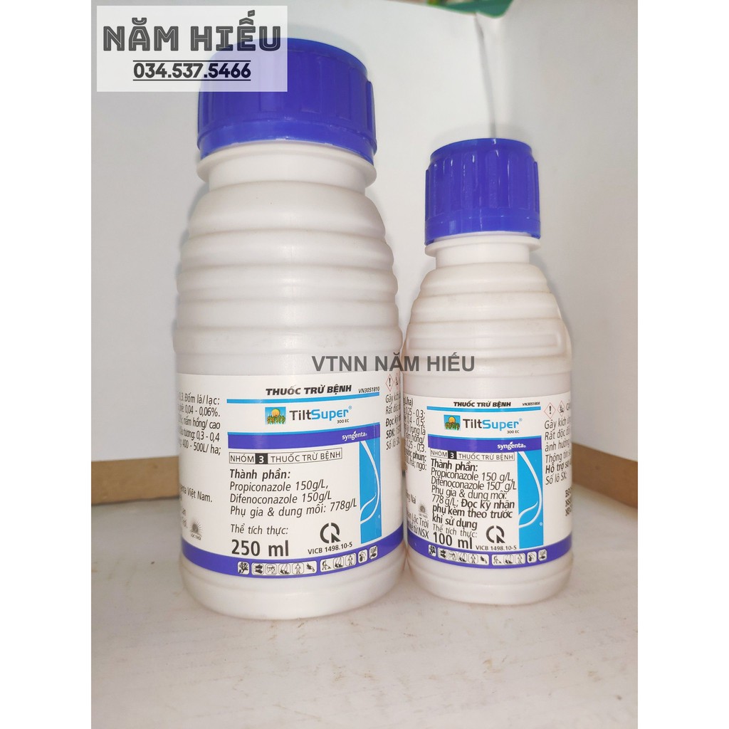 Thuốc trừ bệnh Tilt Super 300EC 250ml & 100ml - Thán thư, đốm vằn, rỉ sắt, vàng lá, nấm hồng