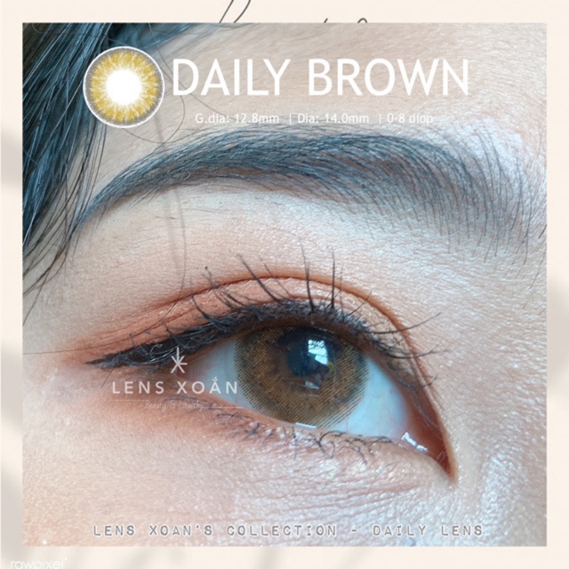 KÍNH ÁP TRÒNG DAILY BROWN ( NÂU MẬT ONG TỰ NHIÊN)