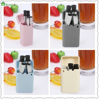 Ống hút inox gấp gọn kèm cọ làm sạch