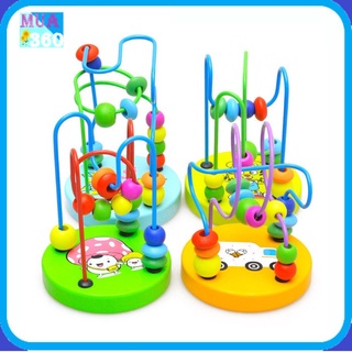 Đồ chơi luồng hạt gỗ cho bé