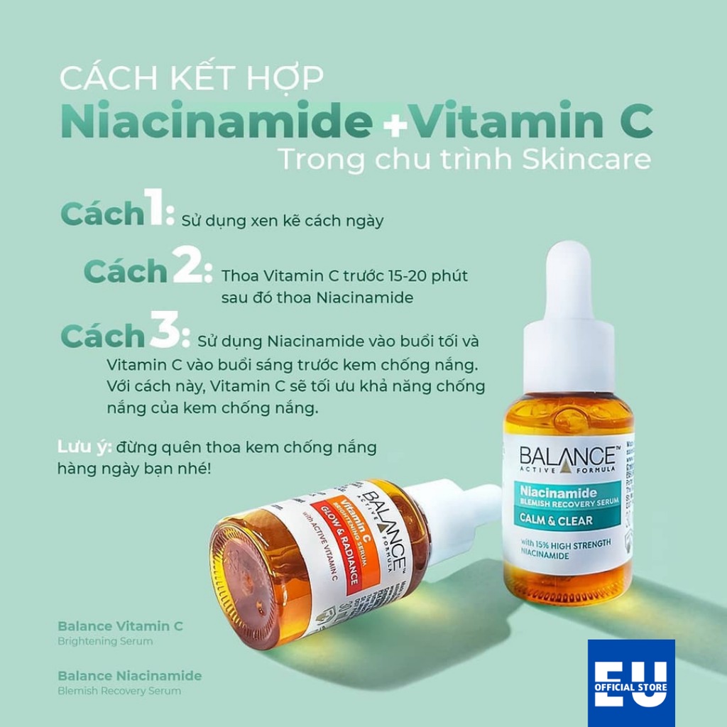 Serum giảm mụn mờ thâm Balance Active Formula Niacinamide 15% Blemish Recovery Serum 30ml