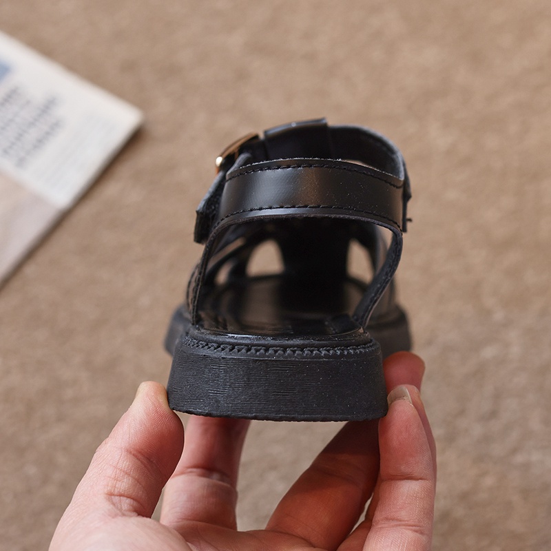 Giày Sandals Da Bện Chống Trượt Chân Thoải Mái Cho Bé Gái Từ 3-16 Tuổi