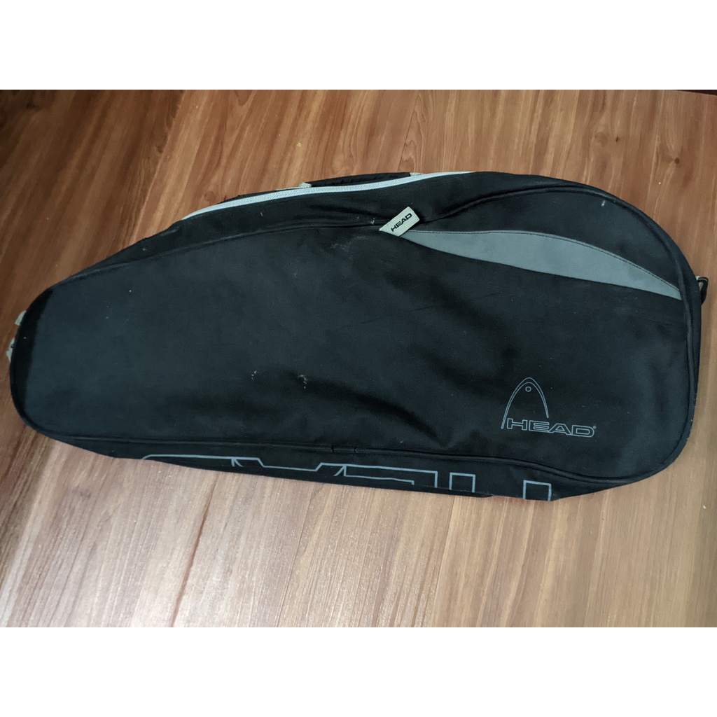 Bao Vợt Tennis, Cầu Lông HEAD Đen, Chất Liệu Vải Dù Chống Thấm (Hàng QSD)