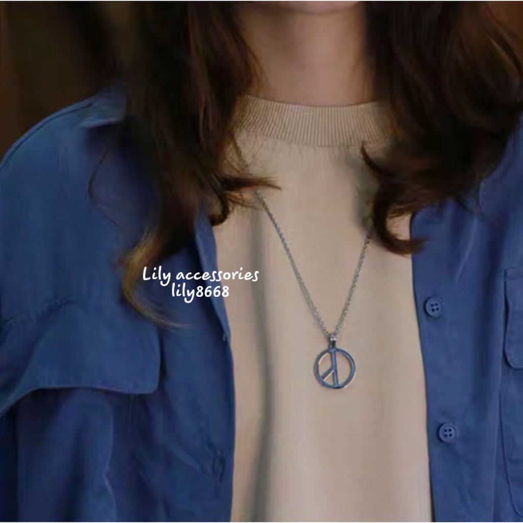PEACE SYMBOL NECKLACE dây chuyền titan biểu tượng hòa bình- vòng cổ titan nam nữ không gỉ không đen