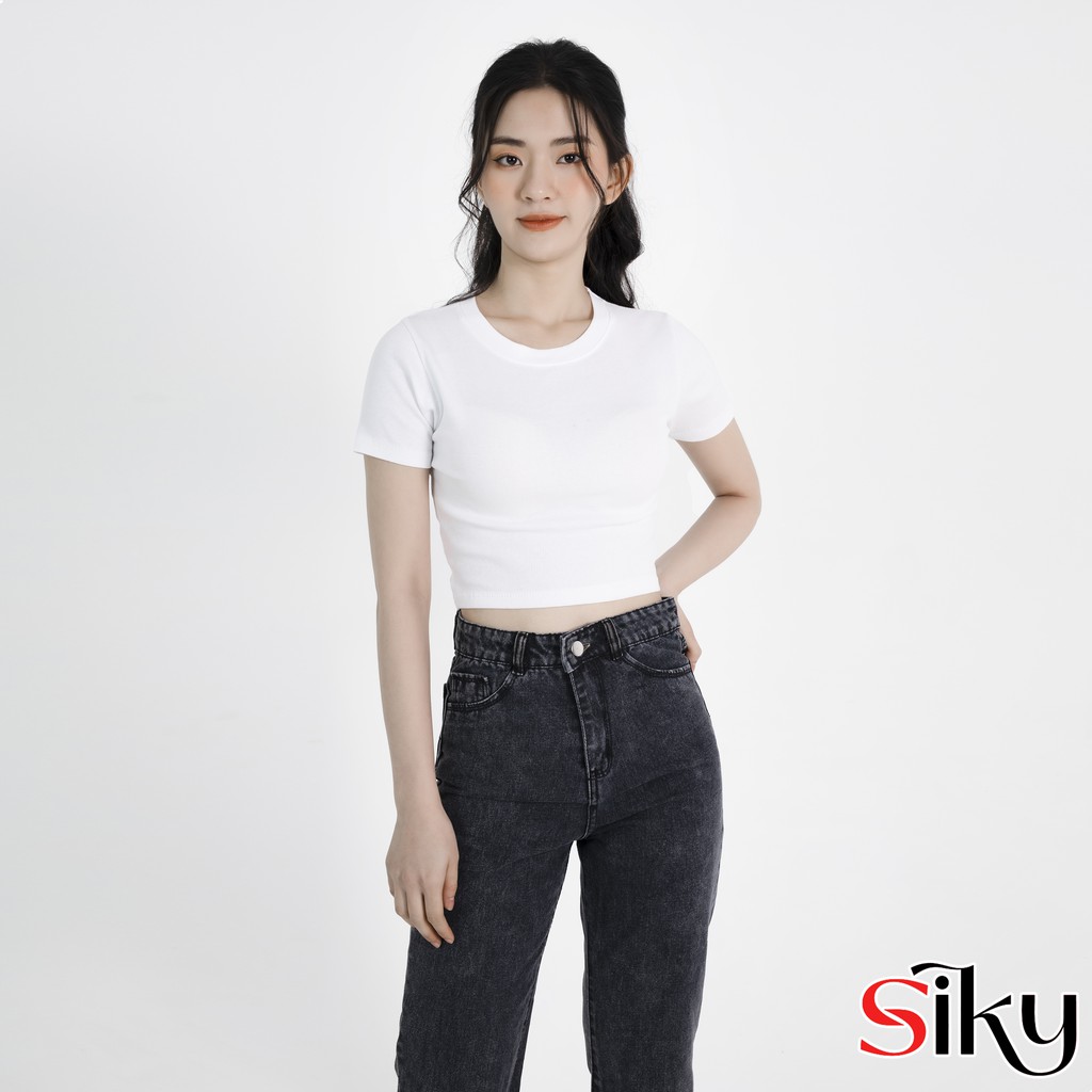 Áo croptop nữ ôm body chất thun tăm mềm mịn