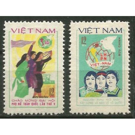 Tem sưu tập MS 394 Tem Việt Nam Đại hội Phụ nữ toàn quốc lần thứ V 1982 ( 2 tem )