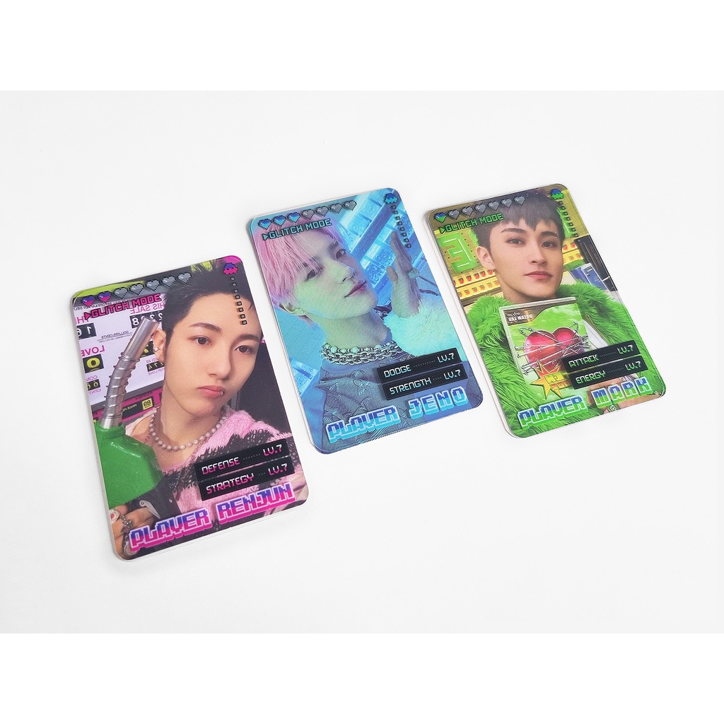 Ảnh Bìa NCT và Thẻ Trong Suốt - Glitch Mode Jewel Case Cover & Frame Set