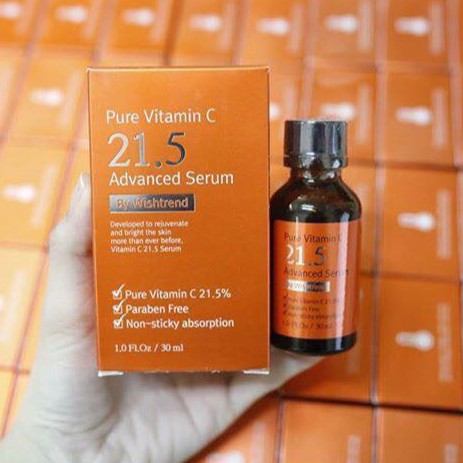(890260 - HÀNG SẴN) Serum Dưỡng Trắng Thâm Mụn Wishtrend Pure Vitamin C 21.5 30ml