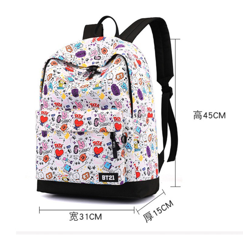 Balo đi học BTS họa tiết balo BT21