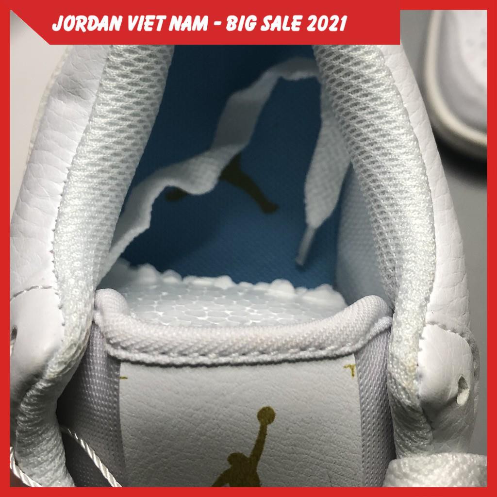 Giày Jordan [Khuyến Mại] Giày Sneaker JDA Trắng Siêu Chất, Đế Khâu, Da Bò Nhăn Cao Cấp | JDTT001