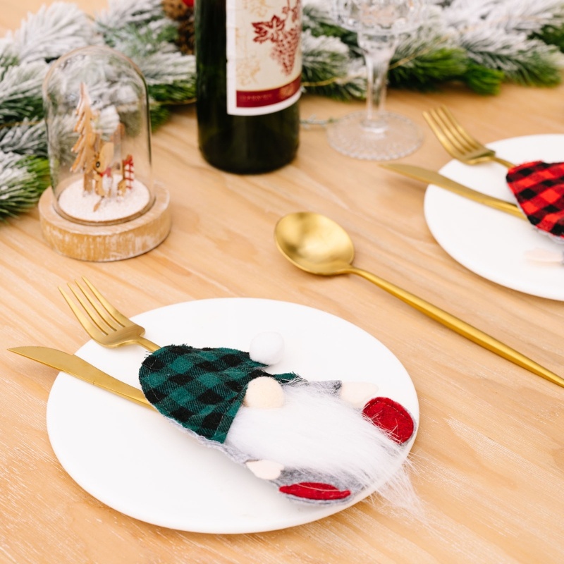 Set 3 / 6 Phụ Kiện Trang Trí Bàn Ăn Họa Tiết Giáng Sinh Dễ Thương