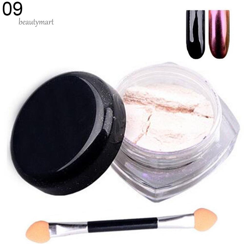 Bột Tráng Gương Sơn Móng Tay Kèm Cọ 2 Đầu Thay Thế