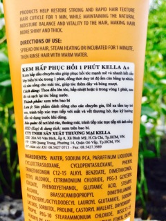 DẦU XẢ HẤP TÓC SIÊU MỀM MƯỢT KELLA