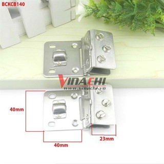 Bản lề cửa kính inox chốt bi 40mm