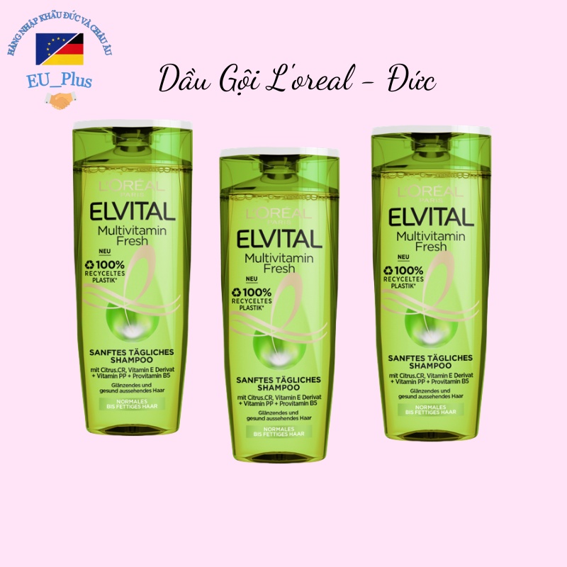 Dầu gội đầu LOreal Paris Elvital Multivitamin Fresh 300ml - Đức cho tóc dầu