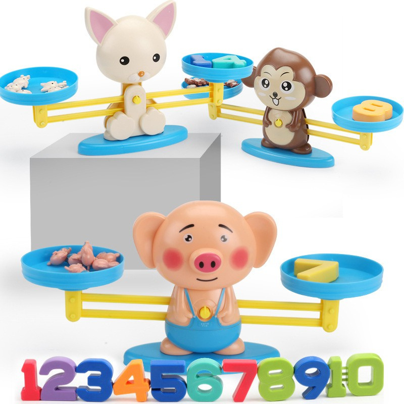 Montessori Toán học Động vật Hình Cân bằng Kỹ thuật số Đồ chơi Cân bằng Giáo dục Cân bằng Số Bảng Trò chơi Trẻ em Đồ chơi mầm non