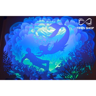 Đèn trang trí 3D - Dream box - Tiên cá