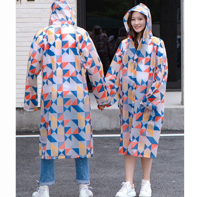 Thời Trang Áo Mưa Có Túi Tiện Lợi Dành Cho Cặp Đôi