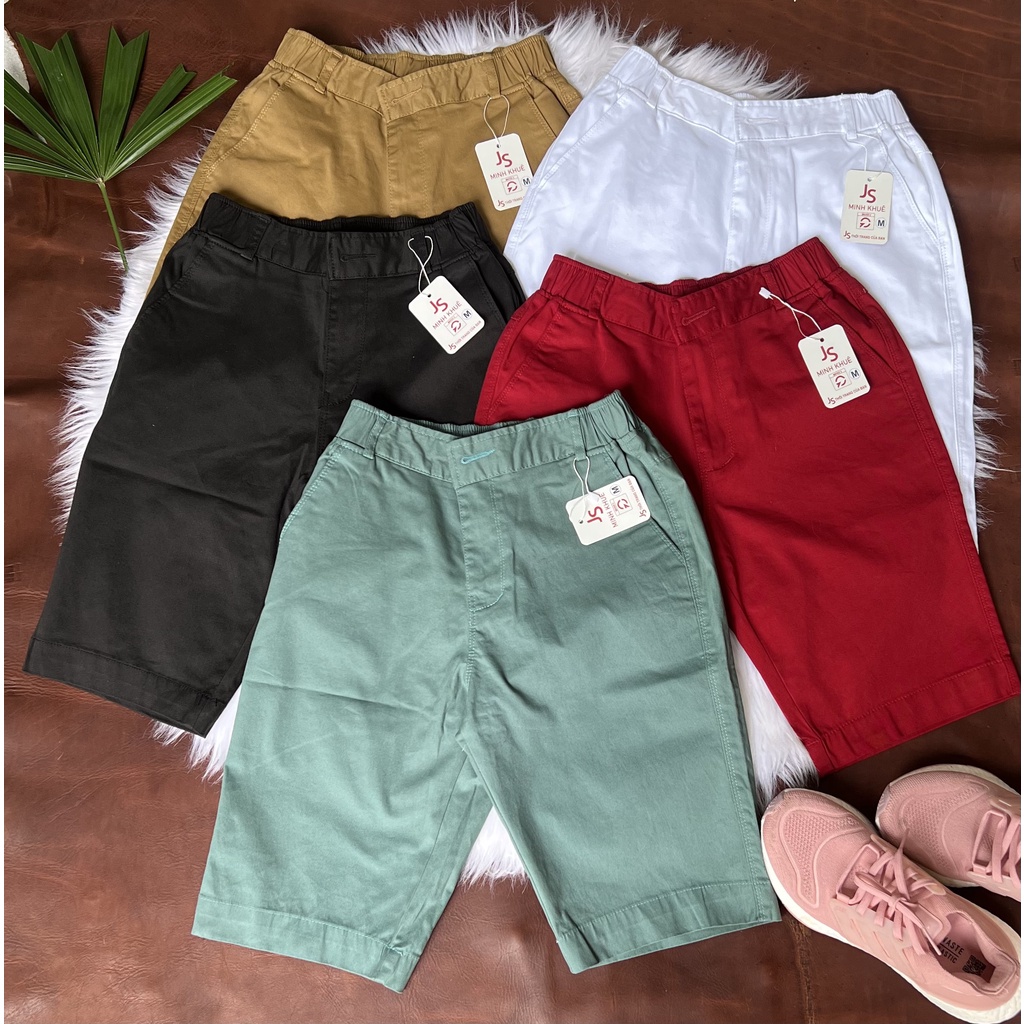 Quần kaki, Quần lửng nữ lưng thun mẫu mới giá rẻ chuẩn shop