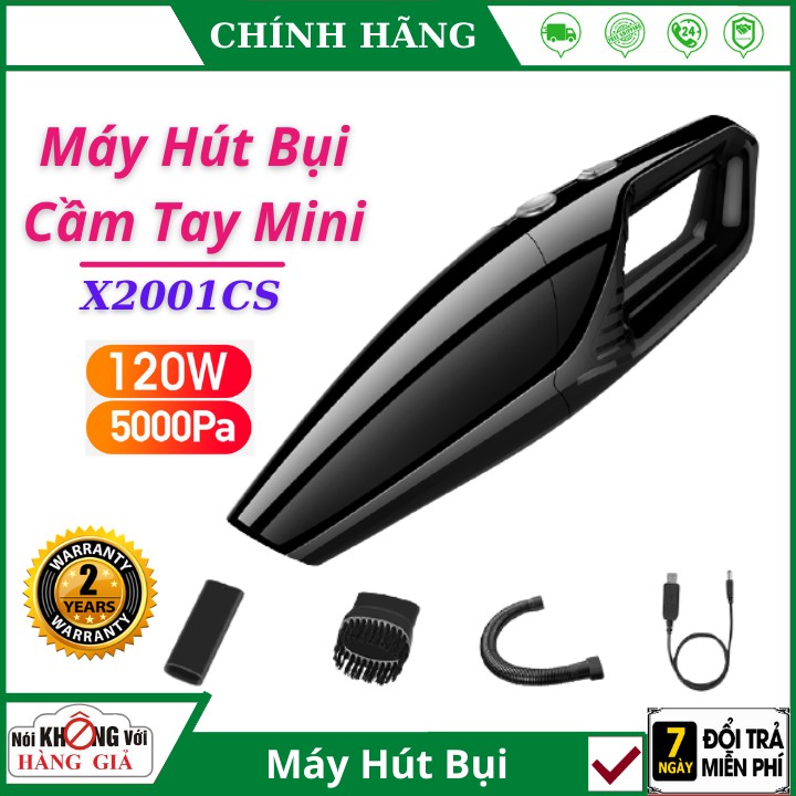 Máy hút bui cầm tay Mini X2001CS  FREESHIP  Không Dây gọn nhẹ, dễ thao tác , hút bụi Ô Tô ,Gia Đình Mạnh hơn