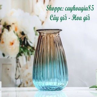 Bình Thủy Tinh_ Bình Thắt Nơ Bông Mai